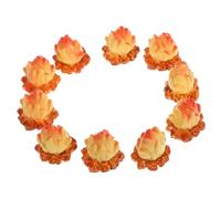 Luxshiny 10pièces Miniature Bonfire Decoration Garden Bonfire Model for Landscapes Realistic Resin Campfire Statue for Home Decor and Miniature Scenes
