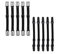 Luxshiny 10pièces Sangles Oreille Flexibles Réglables Dacron Prolongateurs Noirs Antidérapants pour Masque Accessoires Pratiques pour Adultes