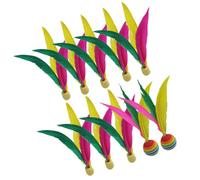 Luxshiny 10pièces Set de Balles de Badminton et Raquettes Légères pour Garçon Fille Jeu de Plage et Plein Air Volants de Badminton Adaptés aux Débutants pour Parc et Vacances