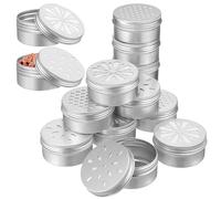 Luxshiny 12 Boîtes Métalliques Perforées pour Dressage Olfactif Chien - Kit 3 Modèles X4 12 Pastilles Magnétiques Adhésives 25x2 Mm - Équipement Entraînement Agility Intérieur Extérieur