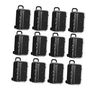 Luxshiny 12 pièces Lot de Boîtes Dragées Transparentes Forme de Mini Valise Boîte Bonbons Rigide et Résistante pour Mariage Trolley pour et Décoration de Fête