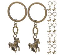 Luxshiny 12 Pièces Porte-clés Cheval Créatif en Métal Fer à Cheval pour Accessoires Quotidiens, Porte-clés Amulette Élégant pour Présent Nouvel An 2026