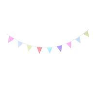 Luxshiny 12M Guirlande de Fanions Colorés de Drapeaux Macaron pour Décoration de Anniversaire Mariage Bunting Réutilisable pour Intérieur Extérieur