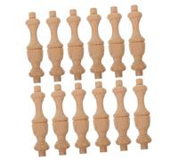 Luxshiny 12pièces Colonne Décorative Bois Fleurons à Monter Soi-même pour Intérieur Extérieur Piliers Romains Bois Brut Accessoires pour Maison Et Jardin