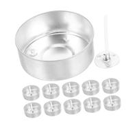 Luxshiny 150ensembles Contenants Vides Aluminium pour Bougies Thé avec Cœurs Moulage Rond pour Fabrication De Bougies Artisanales Kit De Création DIY