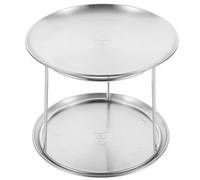 Luxshiny 1ensemble Support De Présentation Double Couche Acier Inoxydable Pour Fruits Et Desserts Pour Mariages Buffets Et Événements Festifs