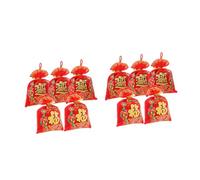 Luxshiny 2 Ensembles Décoration De Chanceux Année Sachet Rouge Petit Porte- Portefeuille De Bénédiction Festifs Ornement De De Bénédiction Coton 5 Pièces * 2
