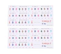Luxshiny 2 feuilles Autocollants Piano Transparents Stickers Clavier Touches Étanches Durables Faciles à Poser et Retirer sans Résidu pour Clavier Électronique