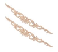 Luxshiny 2 Pièces Applique Décorative Lotus en Bois Sculpté, Fleur de Lotus, Beige, Non Peinte, pour Meubles et Lit, Décoration D’Armoire Cuisine ’Angle, Symbole D’Harmonie Fortune