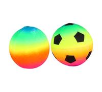 Luxshiny 2 pièces Ballon de Foot Coloré pour Garçon Fille de Ballons Gonflables Jouets Idéaux pour Activités Intérieures et Extérieures Stimule la Cognition des Couleurs et Éducation