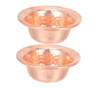 Luxshiny 2 Pièces Bols Bols Décoratifs Portables Laiton Résistants Au Feu pour Eau Sainte et Cérémonies Bouddhistes