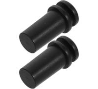 Luxshiny 2 Pièces Boutons de Sangle de Guitare, Embouts en Bois D'ébène, 12mm, pour Guitare Électrique et Ukulélé, Musiciens, Studio D'enregistrement et Scène