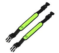 Luxshiny 2 Pièces Brassard Lumineux Réfléchissant, Vélo, Nuit, Réglable | PVC à Grille Réfléchissante, Boucle de Libération, Batterie Bouton 3v 2032, Usage Poignet ou Bras
