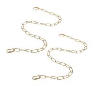 Luxshiny 2 Pièces Chaîne pour Décoration Intérieure Style Vintage Classique en Métal Doré Suspendue avec Ouverture à Verrouillage 8mm, Installation Facile pour Luminaires
