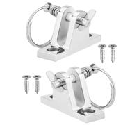 Luxshiny 2 Pièces Charnière de Pont en Acier Inoxydable pour Bimini de Bateau avec Goupille Amovible et Vis, Compatible Universellement, Résistante aux Intempéries pour Usage Marin