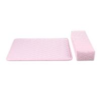 Luxshiny 2 Pièces Coussin Repose-mains en Cuir Pu Mousse Confortable et Étanche pour Nail Training et Table de Maquillage, Accessoire Nail Art Pratique et Élégant