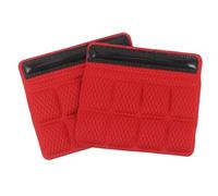 Luxshiny 2 Pièces Coussinet de Mentonnière en Mousse PU Rouge pour Casque de Vélo et Moto, Absorption des Chocs, Fixation Rapide, Pratique du Cyclisme