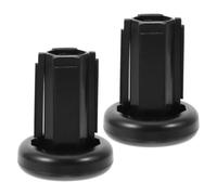 Luxshiny 2 Pièces Embout de Crosse de Hockey Robuste, Tube ABS Noir | Protection D’extrémité de Hockey, Installation Facile, Résistance la Déformation, Usage avec Bâton