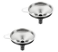 Luxshiny 2 Pièces Entonnoirs Mini en Acier Inoxydable Argenté Légers et Faciles à Utiliser pour Liquides la Cuisine et Transfert Récipients ou Briseurs