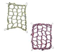 Luxshiny 2 pièces Hamac Filet Coloré pour Hamster et Écureuil de Parfait pour Jeu et Escalade des Oiseaux