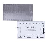 Luxshiny 2 Pièces Jauge D'action des Cordes de Guitare Règle de Mesure de L'action des Cordes de Guitare Acier Inoxydable et Plastique Mesure L'espacement et Basse Maison et Scène