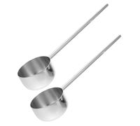 Luxshiny 2 Pièces Louche à Huile Inox Long Manche Mini Louche Précise pour et Huile Chaude Ustensile de Cuisine Polyvalent et Sécurisé Design Moderne pour Cuisine