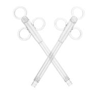 Luxshiny 2 Pièces Mangeoire à Oiseaux, Nourrisseur pour Perroquets la Main, Portable, Alimentation Précise, Plastique, pour Réhabilitation et Voyage, pour Oisillons et Jeunes Oiseaux