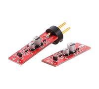 Luxshiny 2 Pièces Module de Commande de Microphone de Studio DIY en Métal et Plastique Rouge, Carte de Préamplification pour Microphones Condensateurs Rapport Signal/bruit de 60 Db,