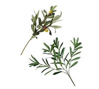 Luxshiny 2 pièces Plante Artificielle Olive Décorative Branches Vertes pour Décoration Intérieure Mariage Balcon et Bureau Lot de Branches