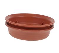 Luxshiny 2 pièces Soucoupes Plastique Rondes pour Pots de Fleurs Lot de Bassin de Drainage Profond Résine pour Intérieur et Extérieur Protection Humidité Débris