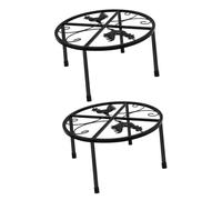 Luxshiny 2 pièces Support de Mangeoire pour Poules de Support Robuste et Démontable pour Abreuvoirs et Mangeoires de Poulailler Accessoires de Poulailler Noir