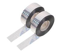 Luxshiny 2 Rouleaux Bande Réfléchissante Oiseaux de Tapis Rétro Réfléchissant pour Éloigner Oiseaux Jardin Décoration Colorée