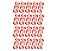 Luxshiny 20 Paquet en Papier Pop-corn Rouge, Résistants la Graisse, Légers et Faciles à Ranger, Décoration de Fête et L'esprit des Vacances