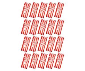 Luxshiny 20 Paquet en Papier Pop-corn Rouge, Résistants la Graisse, Légers et Faciles à Ranger, Décoration de Fête et L'esprit des Vacances