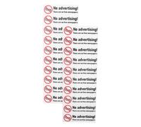 Luxshiny 20 Pièces Autocollant de Boîte aux Lettres Autocollant Pas de Courrier Indésirable Pvc Blanc pour Boîte aux Lettres Extérieure Maison et Bureau à Domicile