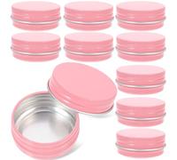 Luxshiny 24 Pièces Petite Boîte en Métal Ronde de 15ml en Aluminium | Rose, Usage Multi-usage pour Artisanat et Rangement de Bureau, Design Simple
