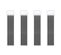 Luxshiny 24 Pièces Recharge pour Crayon de Charpentier, Mine de Graphite Noire de Rechange pour Crayon de Menuisier, pour Travail du Bois, Artisans et Ouvriers du Bâtiment