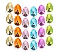 Luxshiny 24 Pièces Œufs de Pâques en Plastique Réutilisables de 6 Cm, Coquilles Ouvrables Décoratives pour Activités Manuelles et Chasses aux Œufs en Classe