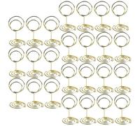 Luxshiny 25pcs Porte-Noms de Table en Fil d'acier Carboné Or, Support Carte Numéro Mariage, Centre de Table et Présentoir à Menus pour Bureau et Fête