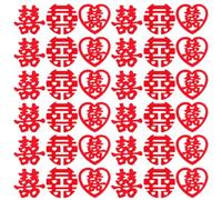 Luxshiny 270pièces Confettis Mot Xi Traditionnels Chinois pour Décoration de Table de Mariage Confettis Non-tissés avec Mot Bonheur Accessoires Mariage Style Chinois pour Célébration