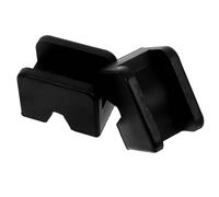 Luxshiny 2pcs Patins de Cric en Caoutchouc Noir, Manchon de Support Solide Forte Résistance la Traction et Déformation, Compatible Béquilles pour Moto et Voiture