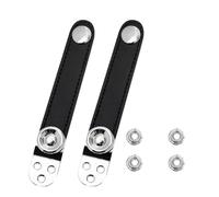 Luxshiny 2pcs Sangles à Soufflet D'accordéon en Cuir de Vache et Acier Noir, Boucle Métallique, Installation Facile pour Concerts D'accordéon Confortable