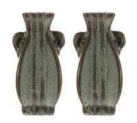 Luxshiny 2pièces Miniature Vase Céramique Vintage pour Bureau et Table Décoration Intérieure Simple et Pratique pour Fleurs Séchées et Plantes Intérieur