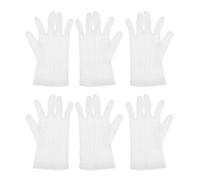 Luxshiny 3 Paires Moufles de Billard D’Arbitre Blancs Respirants, Lot | Compétition de Snooker, Flexibles et Protection des Mains, Style Professionnel, Usage Varié