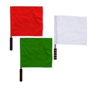 Luxshiny 3 Pcs Drapeaux D'arbitre de Compétition Portatifs en Acier Inoxydable Poignée en Éponge Faciles à Manipuler pour Événements Sportifs Scolaires et Athlétisme