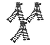 Luxshiny 3 Pièces Connecteurs de Rails de Train Plastique Accessoires de Voies Ferrées avec Bifurcation Droite Kit de Fixation pour Modèles Électriques DIY de Modèles de Train pour Jouets