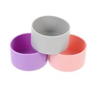 Luxshiny 3 pièces Manchon Silicone Isolant pour Bouteille et Verre Lot de Colorées Gris Rose Protection Antichoc Antidérapant et Résistant Chaleur pour Bouteilles Verre