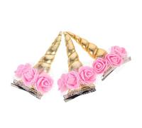 Luxshiny 3 Pièces Pinces à Cheveux en Corne de Licorne pour Filles, Tissu Léger, Pratiques et Adaptées à Divers Types de Coiffures, pour Usage Quotidien et Fêtes