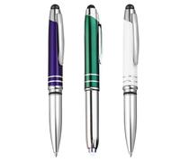 Luxshiny 3 Pièces Stylo Lumineux à Bille LED Tactile en Métal | Écriture Fluide, Pointe Remplaçable, Style Élégant, pour Écran Tactile, Usage Quotidien et Bureau