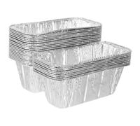 Luxshiny 30 Pièces Bacs à Graisse Jetables en Aluminium 800 ML, Compatibles Accessoires de Plancha, Plateau de Cuisson Jetable pour Barbecue Extérieur, Lèchefrites Aluminium pour